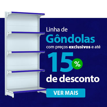 Gôndolas Pronta Entrega ideais para o seu negócio