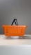 Cesta de compras plástica 16l laranja