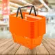 Kit 10 cestas de compras plástica 16l laranja