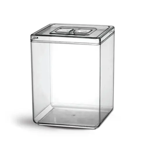 Kit 1 pote em acrílico p/ granel cereais alimentos 10l + 1 concha
