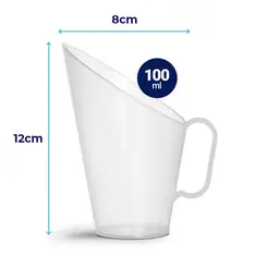 Kit 1 pote transparente redondo 5l com tampa cônica + 1 concha