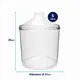 Kit 6 potes transparente redondo 5l com tampa cônica p/ granel cereais alimentos