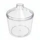 Kit 12 potes transparente redondo 5l com tampa cônica p/ granel cereais alimentos