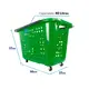 Cesta de compras com rodas 40l verde