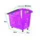 Cesta de compras com rodas 40l lilás - castellmaq