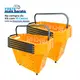 Cesta de compras com rodas 40l laranja - castellmaq