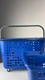Kit 5 cestas de compras com rodas 40l azul - castellmaq