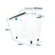 Kit 5 cestas de compras com rodas 40l branca - castellmaq