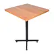 Mesa design industrial tampo de madeira noce 60x60 p/ restaurante