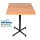 Mesa design industrial tampo de madeira noce 60x60 p/ restaurante