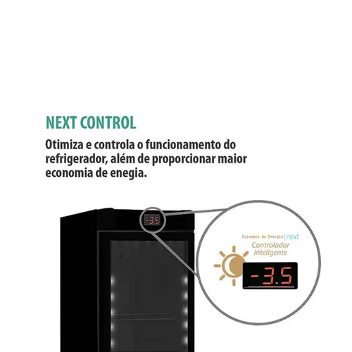 Cervejeira porta de vidro 324 litros vn28rh all black - metalfrio