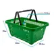 Kit 100 cestas de compras plástica 16l verde personalizadas com silk