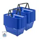 Kit 20 cestas de compras plástica 16l azul