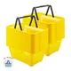 Kit 20 cestas de compras plástica 16l amarela