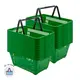 Kit 20 cestas de compras plástica 16l verde