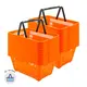 Kit 20 cestas de compras plástica 16l laranja