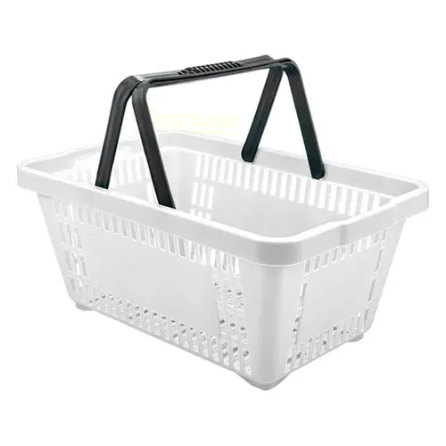 Kit 20 cestas de compras plástica 16l branca