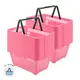 Kit 20 cestas de compras plástica 16l rosa