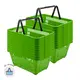 Kit 20 cestas de compras plástica 16l verde cítrico