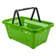 Kit 20 cestas de compras plástica 16l verde cítrico