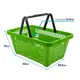 Kit 20 cestas de compras plástica 16l verde cítrico