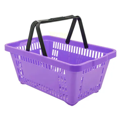 Kit 20 cestas de compras plástica 16l lilás
