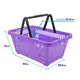 Kit 20 cestas de compras plástica 16l lilás