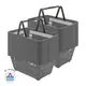 Kit 20 cestas de compras plástica 16l cinza