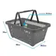 Kit 20 cestas de compras plástica 16l cinza