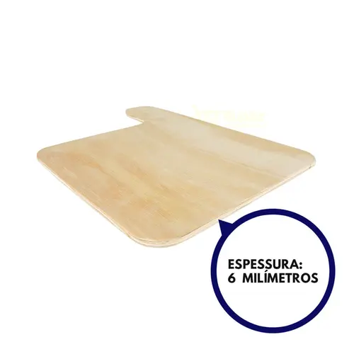 Tábua para servir hambúrguer em compensado naval 28x20cm