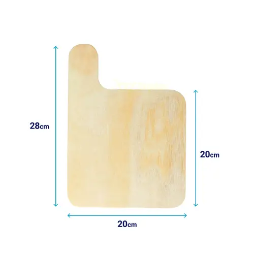 Kit 20 tábuas para servir hambúrguer em compensado naval 28x20cm