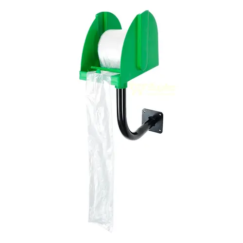 Suporte para bobina picotada de parede verde