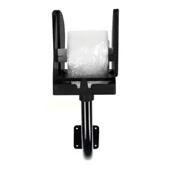 Suporte para bobina picotada de parede preto