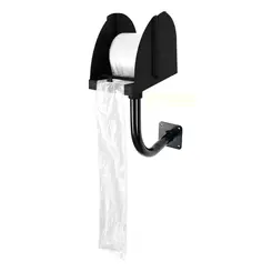 Suporte para bobina picotada de parede preto