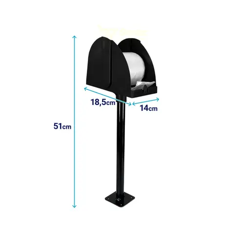 Suporte para bobina picotada de mesa preto