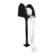 Suporte para bobina picotada de mesa preto