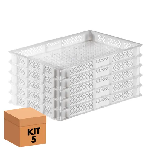 Kit 5 caixas nc 100 vazada 10 litros