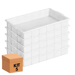 Kit 5 bandejas para açougue 12 litros