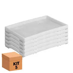 Kit 5 bandejas hb baixa natural