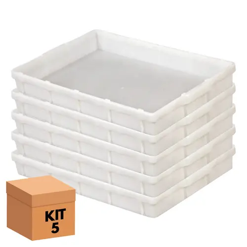Kit 5 bandejas tabuleiro 28 litros