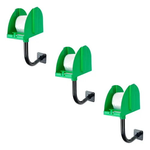 Kit 3 suportes para bobina picotada de parede verde