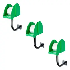 Kit 3 suportes para bobina picotada de parede verde