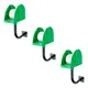 Kit 3 suportes para bobina picotada de parede verde