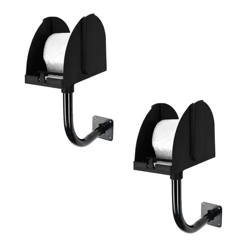 Kit 2 suportes para bobina picotada de parede preto