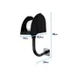 Kit 2 suportes para bobina picotada de parede preto