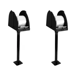 Kit 2 suportes para bobina picotada de mesa preto