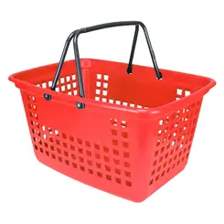 Cesta de compras grande 25l vermelha