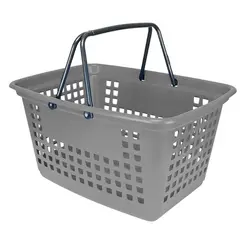 Cesta de compras grande 25l cinza