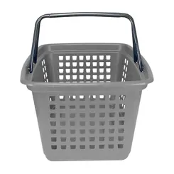Cesta de compras grande 25l cinza