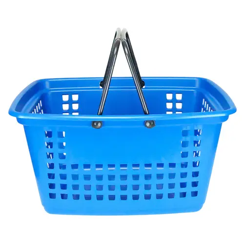 Kit 5 cestas de compras grande 25l azul